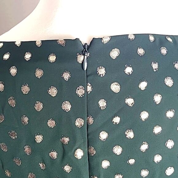 Gianni Bini Dark Green Dress with Sparkly Gold Dots, Size Medium - Picture 10 of 12